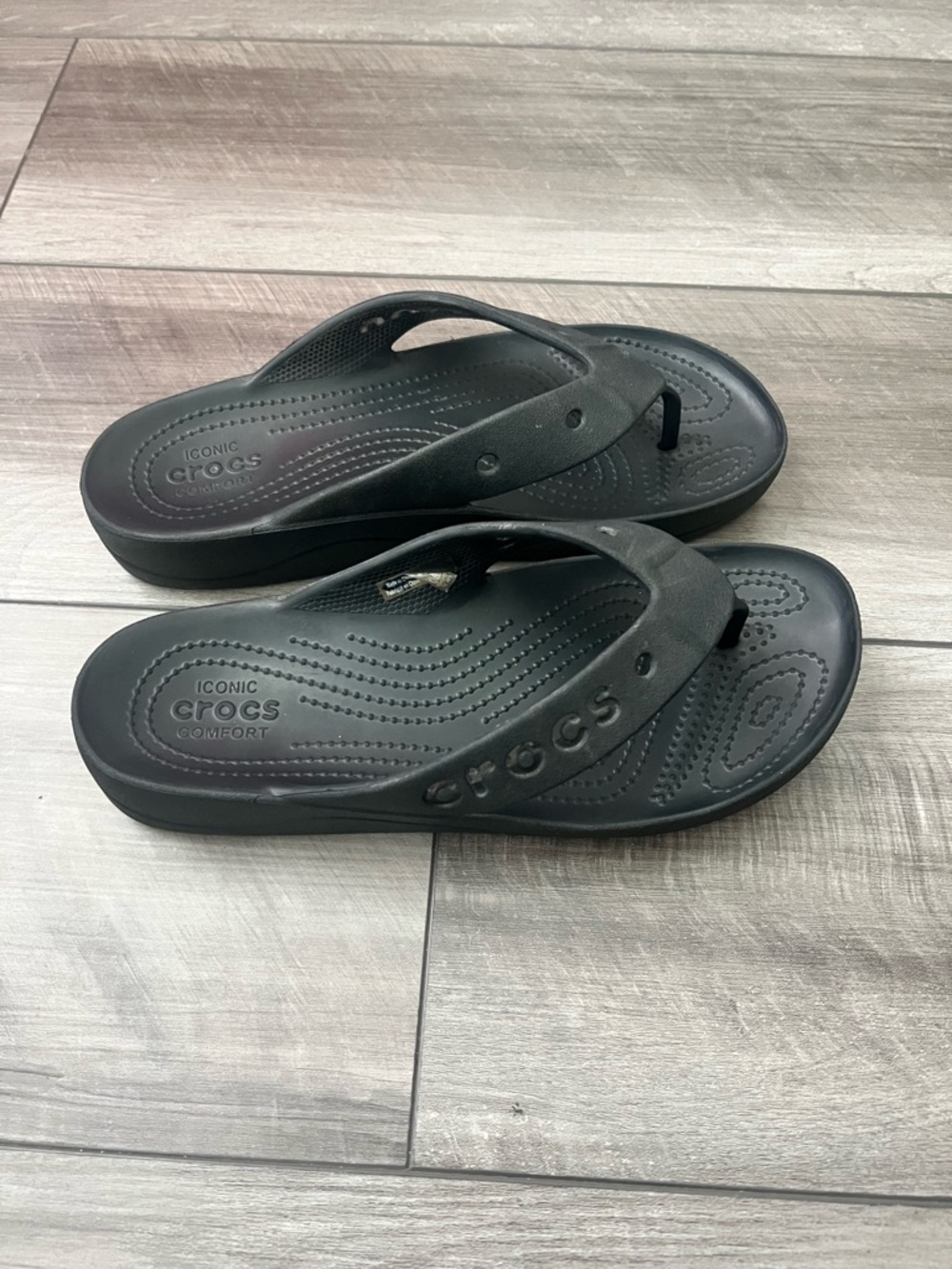 CROCS Black Platform Sandal- 8 - Picture 8 of 13